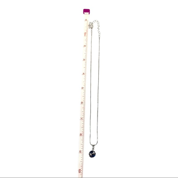 Bundle 4 for $45. Cubed Dark blue gem necklace. - Picture 4 of 4